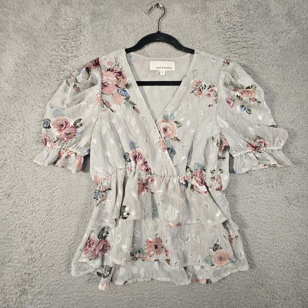 Babydoll Top Women S Floral Peplum Ruffle Sleeves Cottage Vintage Vibes Coquette